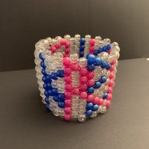 Krewella Glitter Kandi Cuff Bead Bracelet Rave & Festival Accessory